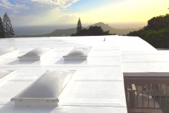 White Roof With Skylights