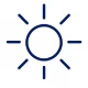 Heat & UV Reflection Icon Heat & UV Reflection Icon