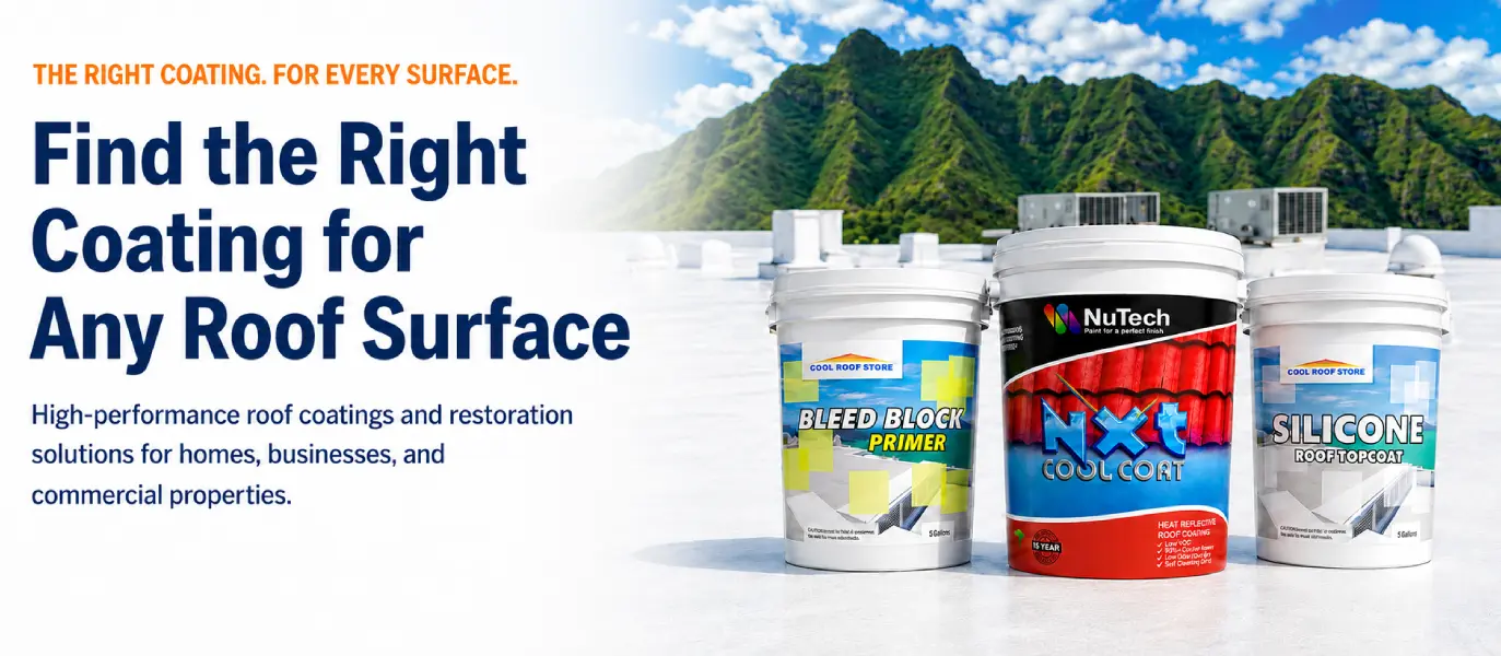 Coatings By Roof Type - Cool Roof Store Hawaii